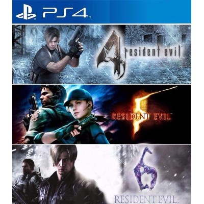 Pack triple de Resident Evil 4 + 5 + 6 PS4