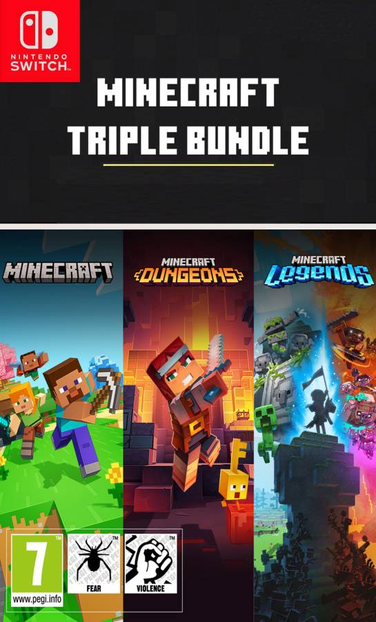 Lote triple de Minecraft NINTENDO