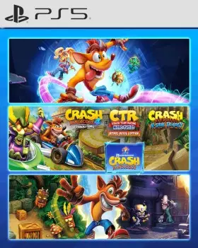 Pack Crash Bandicoot 1,2,3,4 y CTR - PS5 - PlayStation 5